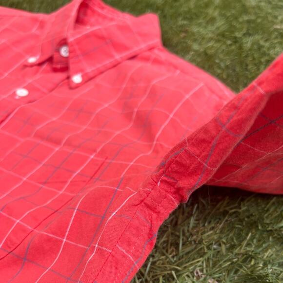 Band of Outsiders Y2K Preppy WindowPane Hipster Twee Slim Button Down Shirt 1/S - Picture 6 of 9